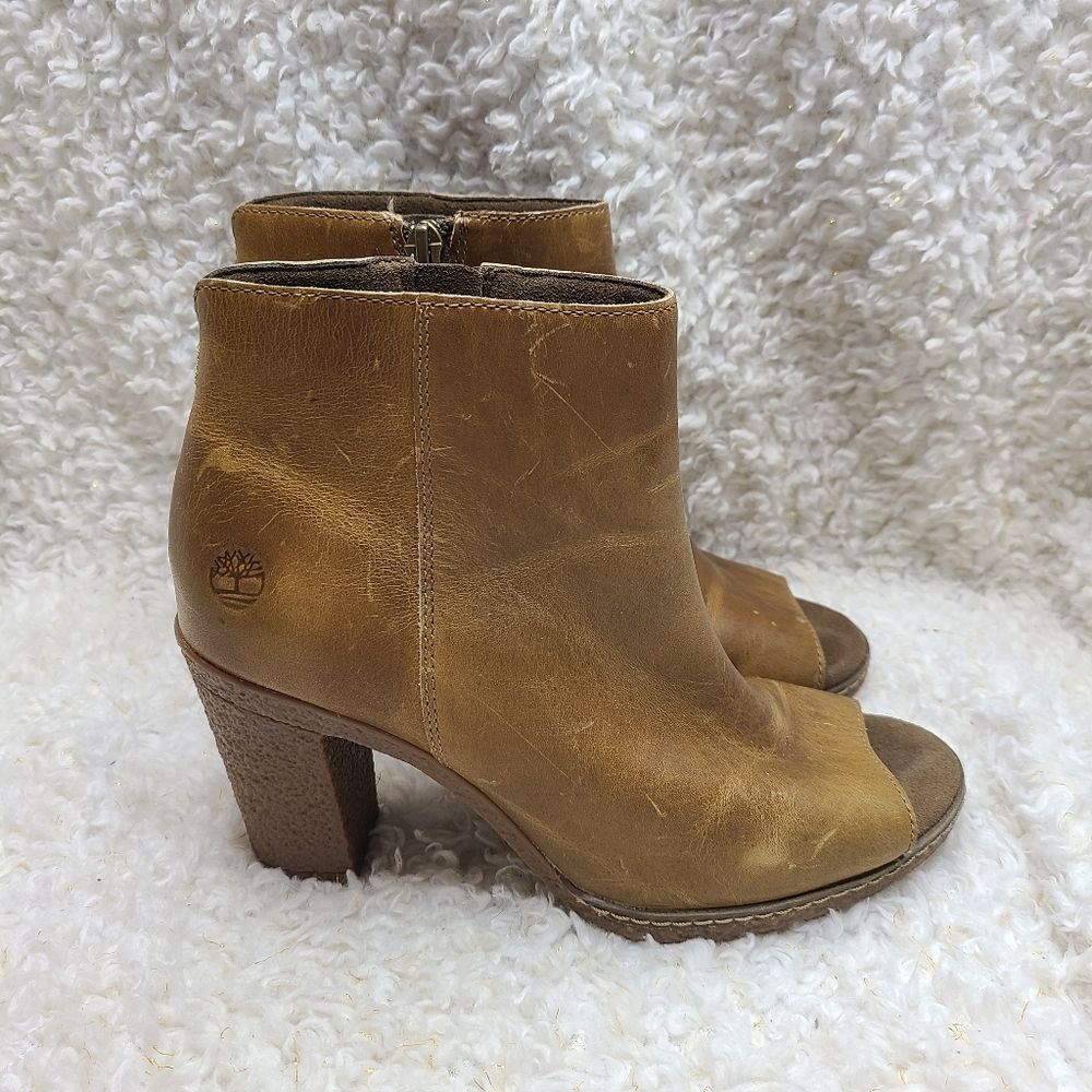 Timberland Women's Tillston Peep Toe Ankle Boots sz 7